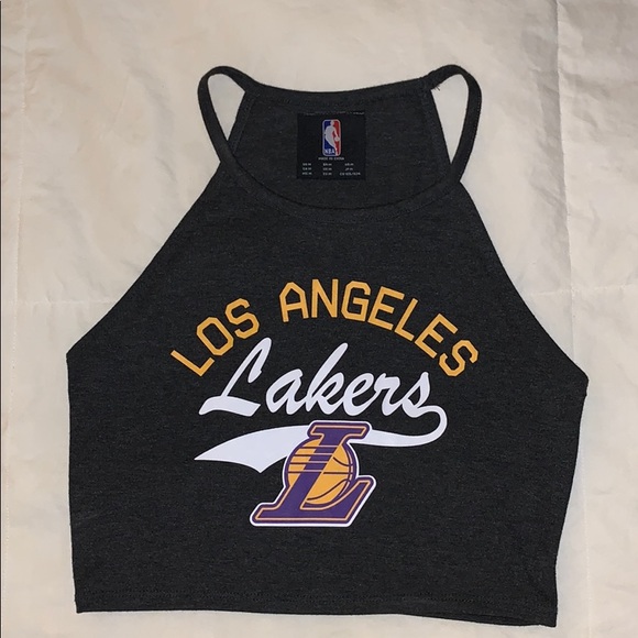 lakers crop top shirt